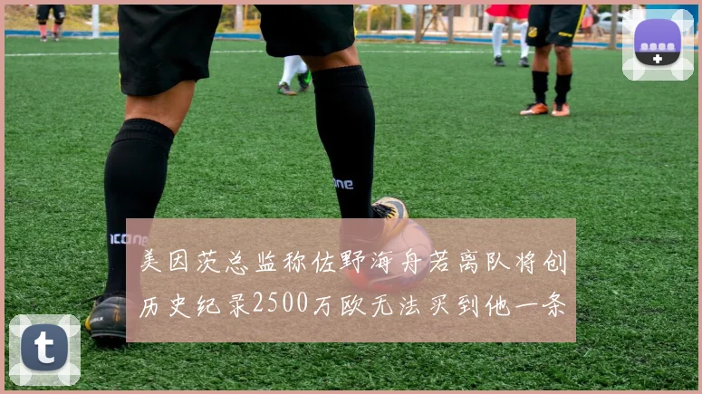 美因茨总监称佐野海舟若离队将创历史纪录2500万欧无法买到他一条腿